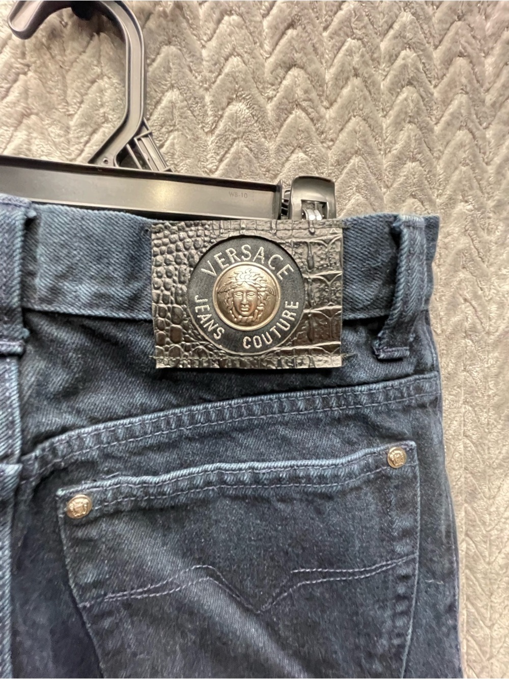 Vintage Versace Contour Jeans Dark Wash Denim Size 29 /IT 44 Medusa Patch